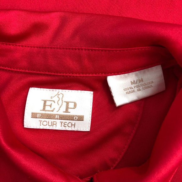 EP Pro Tour Tech Golf Polo Shirt Top Red - Picture 4 of 7